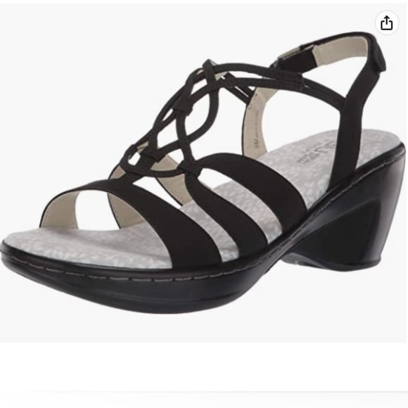 JBU by Jambu Gigi Wedge Sandals, Black 7.5 - Picture 4 of 13